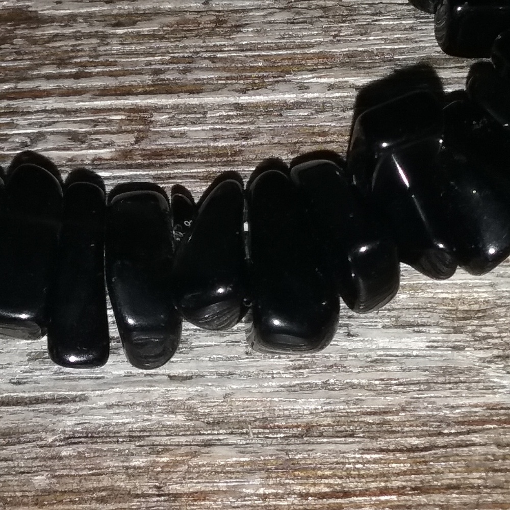 Multi Stranded Black Obsidian Stone Necklace And … - image 6